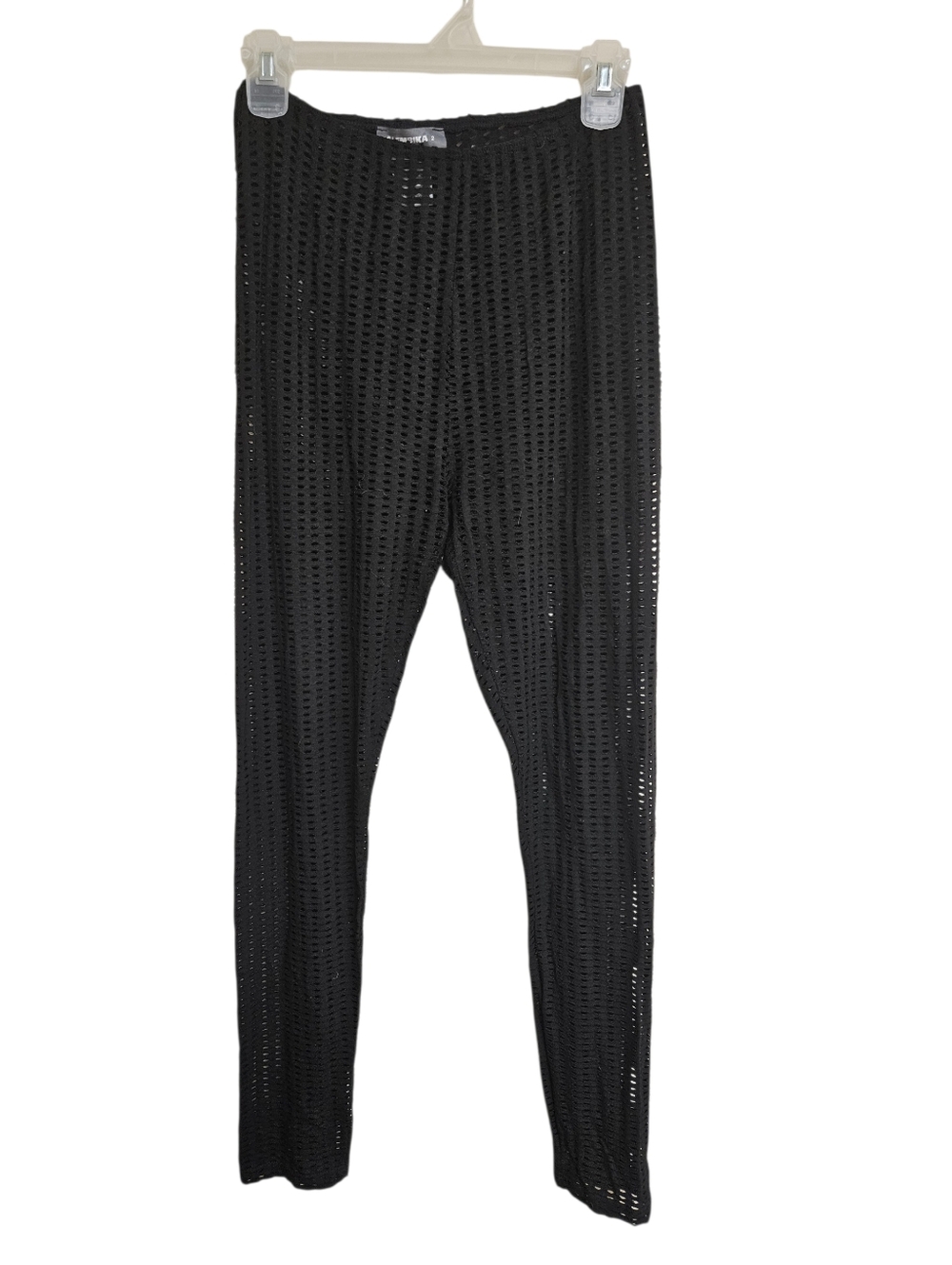 Alembika Cut Out Beach Cover Up Pants Black Netted Size M/8-10 Stretch